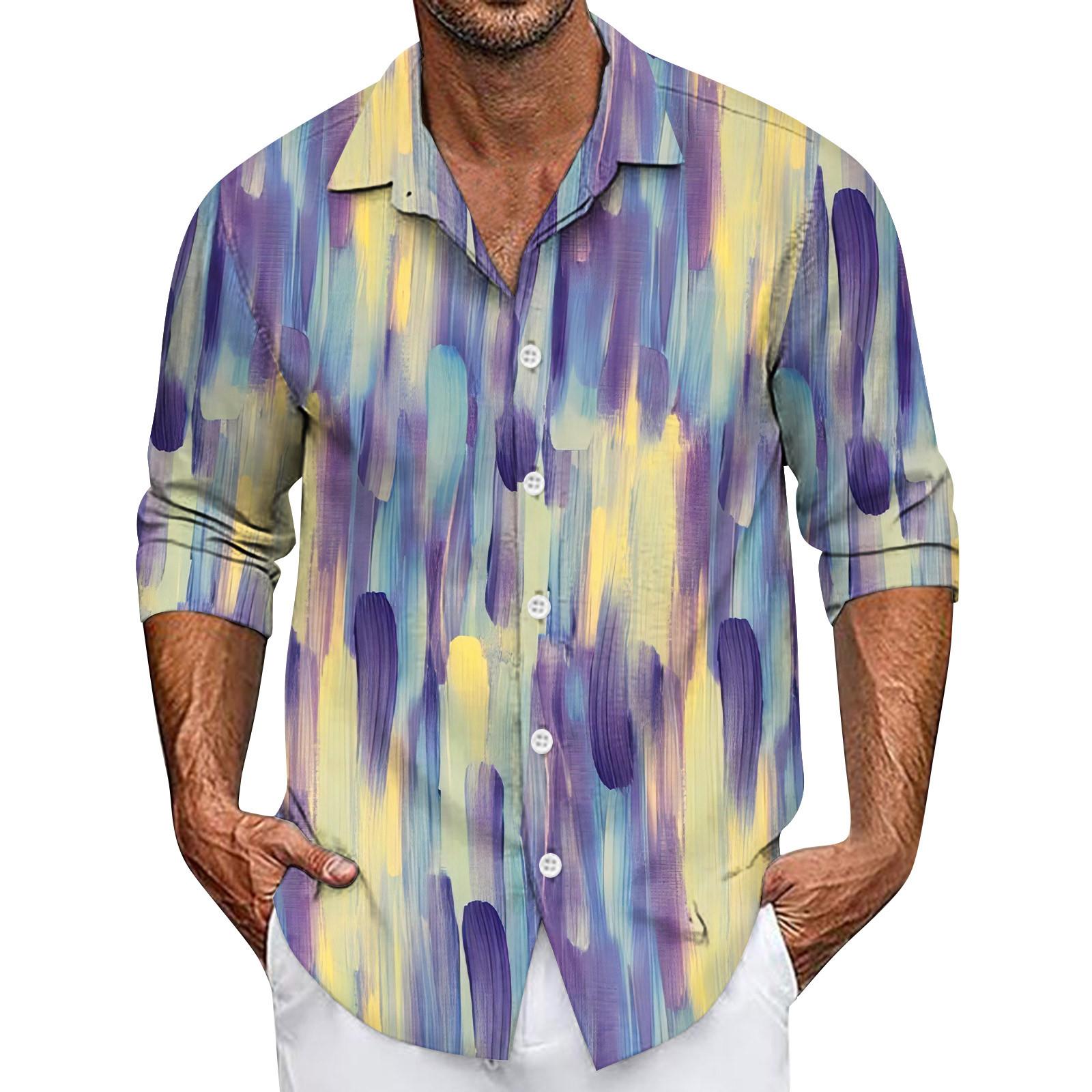 

Чоловіча літня нова сорочка з довгим рукавом, кардиган, пляжна сорочка XL жовтий