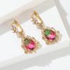 High-Quality Retro Geometric Crystal Glass Earrings