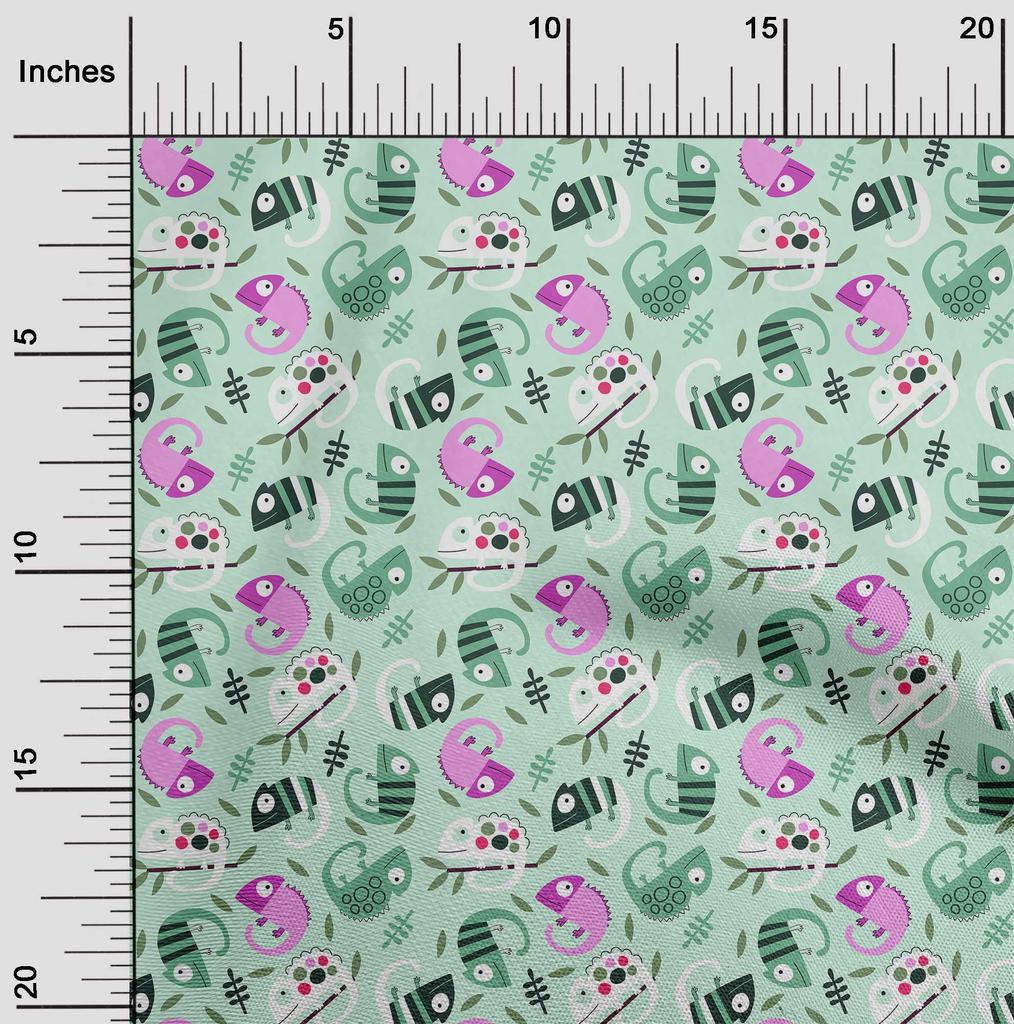 oneOone Cotton Flex Amethyst Fabric Kids Animal Sewing Fabric by The Yard Printed DIY Clothing Sewing Supplies 40 Inch