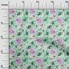 oneOone Cotton Flex Amethyst Fabric Kids Animal Sewing Fabric by The Yard Printed DIY Clothing Sewing Supplies 40 Inch