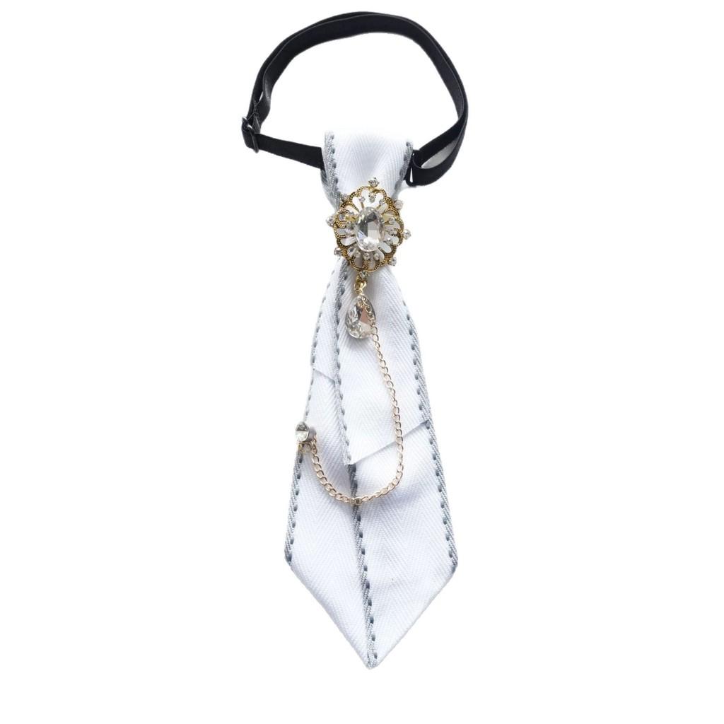 Ladies Neck Bow Tie With Sparkling Rhinestones For Office Wear And Formal Events