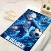 1pc Blue Soccer Hero Rug, Office Carpet Indoor Outdoor Entrance Doormat, Non-Slip Soft And Comfortable, Living Room. Q7140122