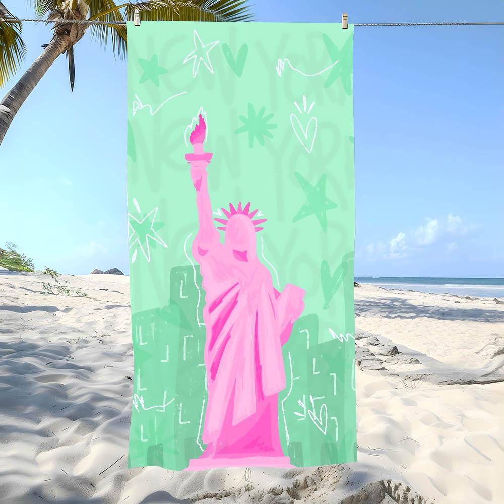 Majestic S-Statue of LibertyS Towel Beach Towel Oversized Super Absorbent Soft Swim BeachTowels for Men, Women
