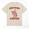 Certified Yapper Funny Gift Meme T Shirts Men Women's Vintage Cartoon Graphic T Shirt Oversized Cotton Short Sleeve T-shirt Tops