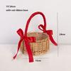 with Pearl Hand-held Weaving Flower Basket Vegetable Fruit Flowers Holder  Living Room Decoration