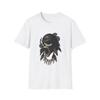 Unisex Softstyle T-Shirt Tribal Helmet Warrior Bone Metal Scream Feathers Teeth
