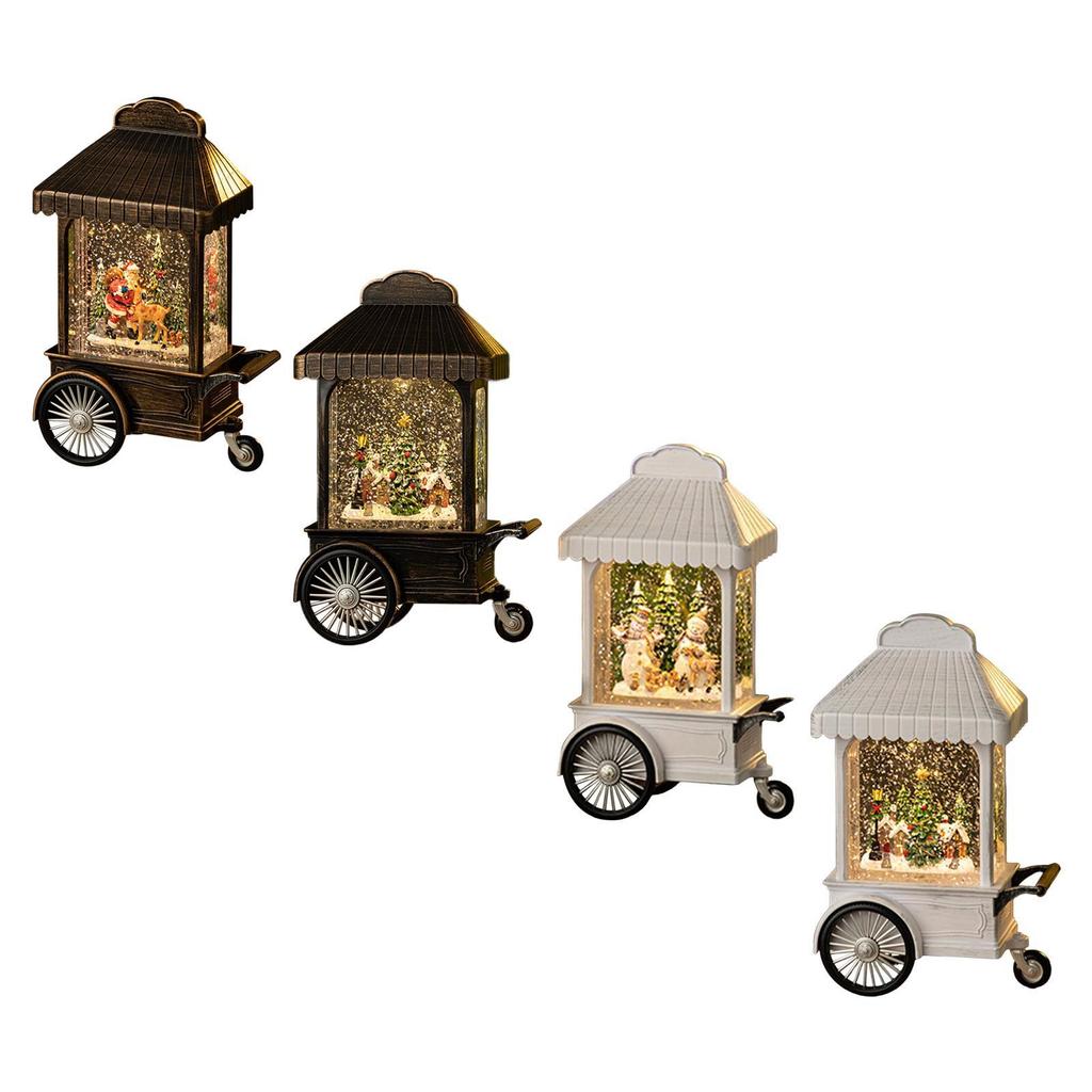 Christmas Snow Globe Lantern Christmas Decoration for Xmas Living Room Party