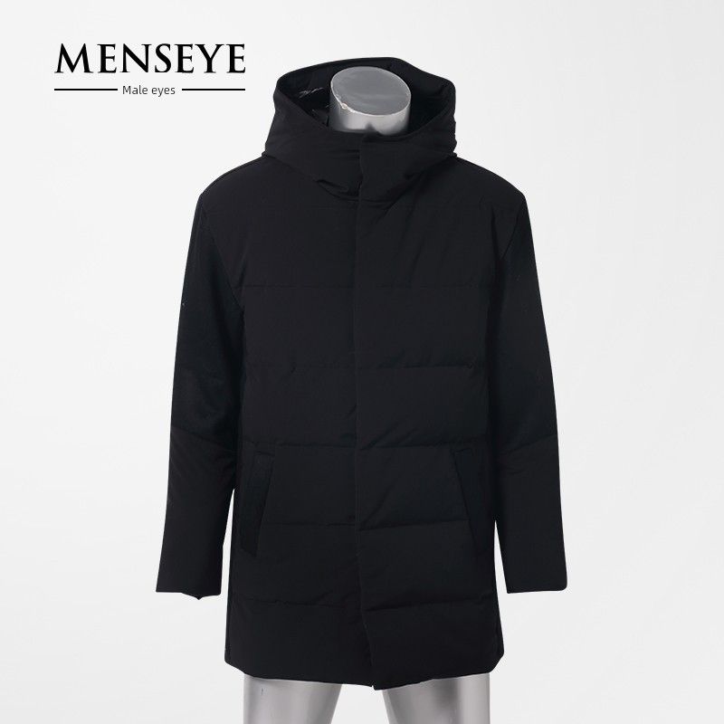 Menseye Autumn and Winter Black Artistic Men's Cotton-Padded Coat