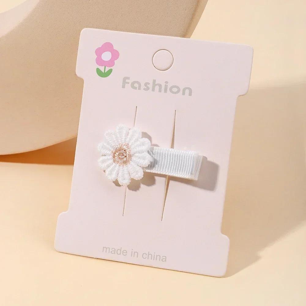 1/2/5 set Ins Daisy Flower Hair Clips Baby Girl Hairpins for Kids Lace White Barette Princess Hooks Infant Accessories Korean