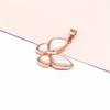 Exquisite Russian 585 Purple Gold Literary White Fritillary Butterfly Set Chain Foreign Color Gold Plated Rose Gold Necklace Women