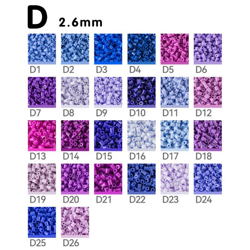 250g/500g Macaron Perler Beads - 221 Color Options, 2.6mm Fusion Beads for Crafting