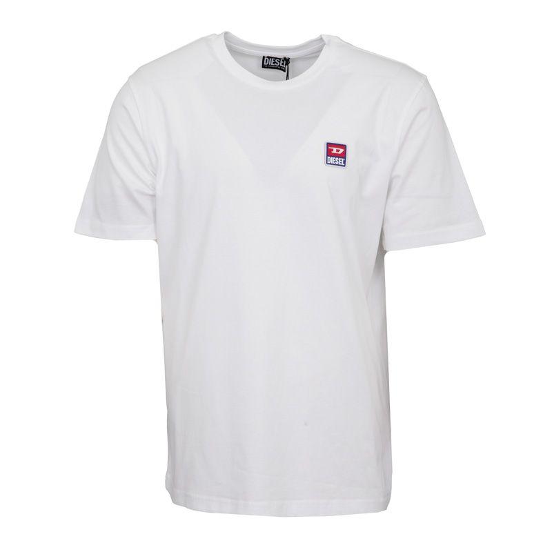 Men's Plain Cotton T-shirt with Embroidered Logo DIESEL