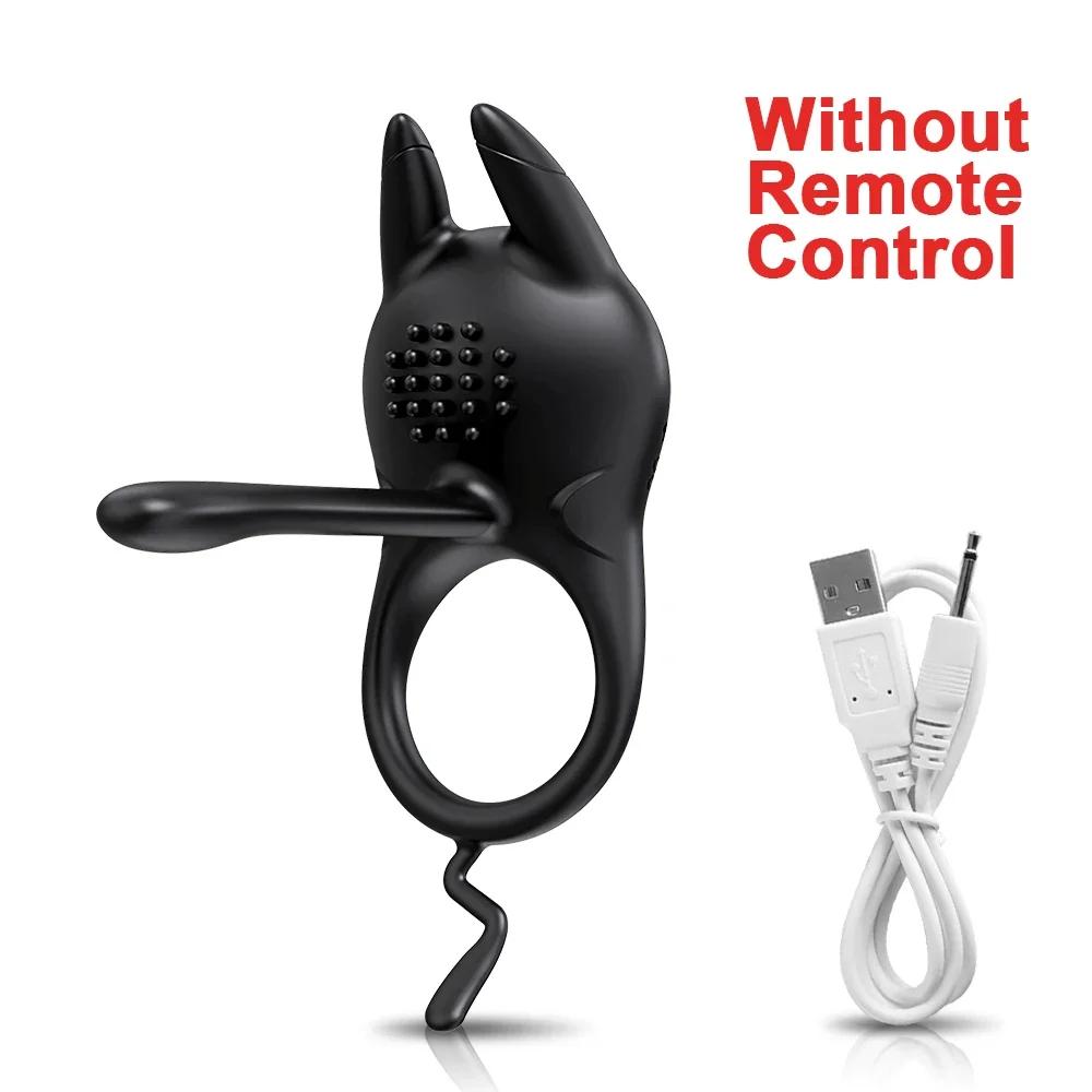 Vibrating Cock Ring Penis Ring for Men Ejaculation Delay Remote Control Penis Extension Clit Stimulator Sex Toy for Couples 18+