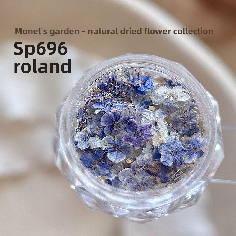 Materiale fiore secco per nail art misto squisito materiale fiore a cinque petali decorazione unghie floreale piccola gioielleria per unghie floreale