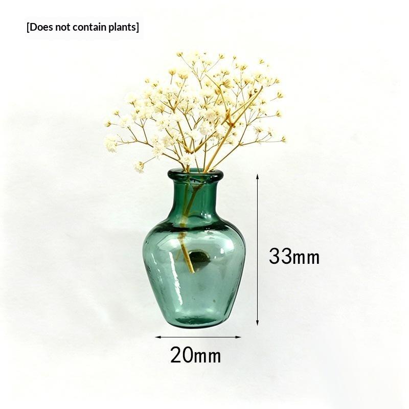 Mini Glass Vase Fridge Magnet Set Strong Magnetic Adhesion Secure Grip For Kitchen Decor Holding Tiny Plants Flowers