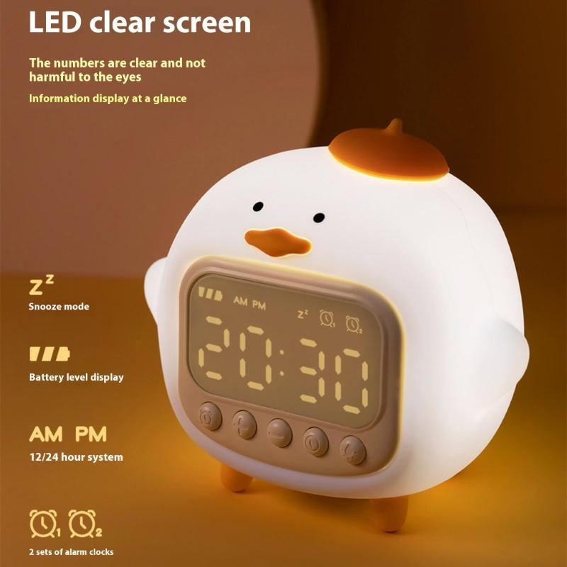 Duck Alarm Clock,Ok to Wake Clock Alarm Clock with Night Light for Kids Bedsides Alarm Clocks Birthday Gift Boys Girls