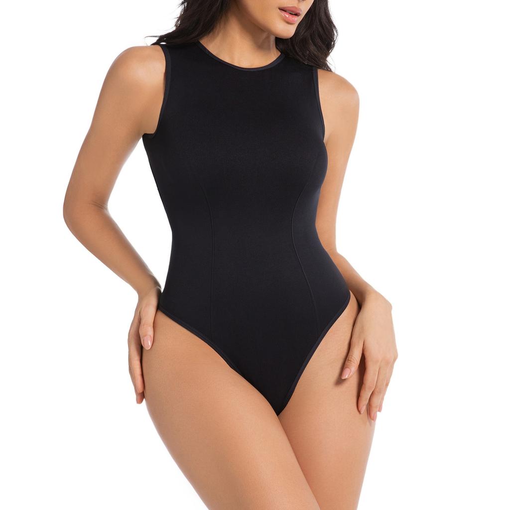 Seamless Thong Bodysuits for Women Tummy Control Shapewear One Piece Leotard Shirt Going Out Romper Tops Waist Trainer Slimming Body Shaper