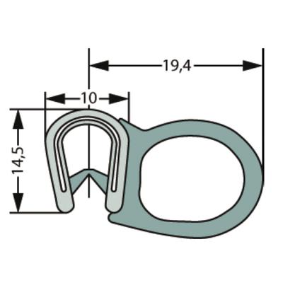 Universal Window Seal Profile 19x14 50