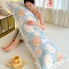 Skin Friendly and Breathable Four Season Cotton Lace Double Pillowcase for Couples Thick and Long Pillow Core Home Bedside Backrest Bedclothes
