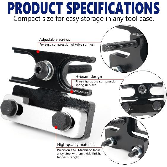 LS Valve Spring Compressor Tool,Valve Spring Removal Tool for Chevy,GM,Corvette,LSX LS1 LS2 LS3 LS6 4.8 5.3 5.7 6.0 6.2 Engine 67605 (KAEM1058-si)