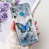 For Infinix Hot 8 Phone Case Hot 8 Lite Hot8 X650 X650C X650B X650D Elegant Floral Cat Pattern Black Silicone Soft TPU Cases