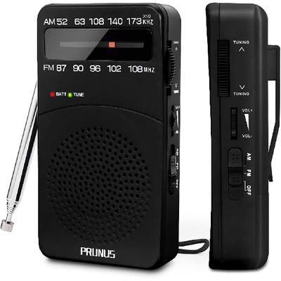 Portable Radio AM FM, Battery Operated Radio with Tuning Light, Back Clip, Excellent Reception, AM FM Radio Portable, Transistor Radio