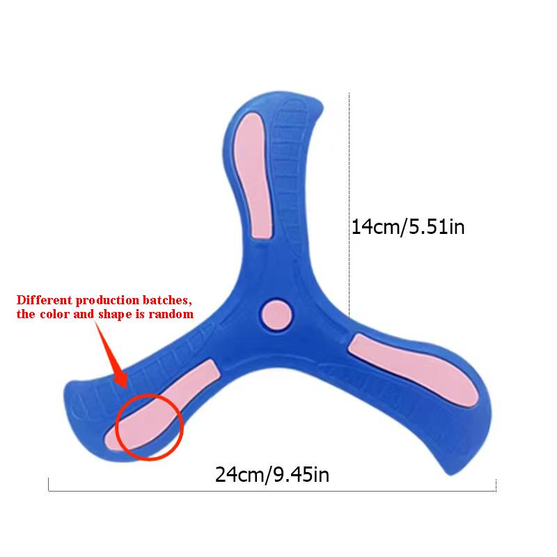 Three‑Leaf EVA Boomerang, Hand‑Throw Return Spinner Outdoor Game Toy синий