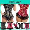 Corset Bustier Jacquard Femme Basque Costume Cosplay Steampunk Gothique Bustier Lingerie Sexy