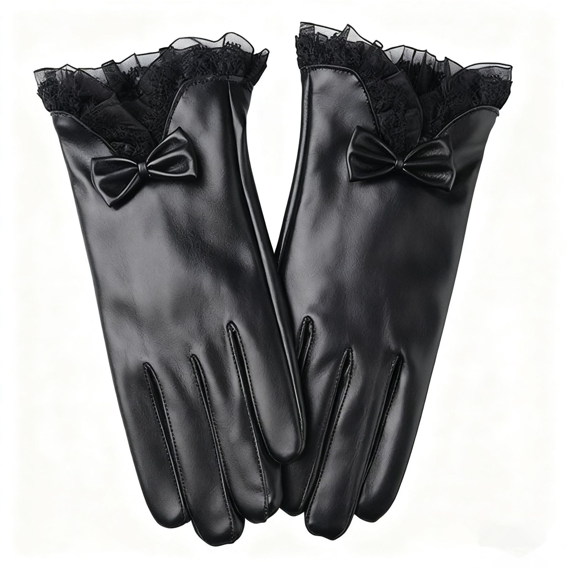 

Touchscreen Gloves Women s Winter Fashionable Korean Style Fleece Lined Windproof Leather Gloves Cycling Cute Gloves
