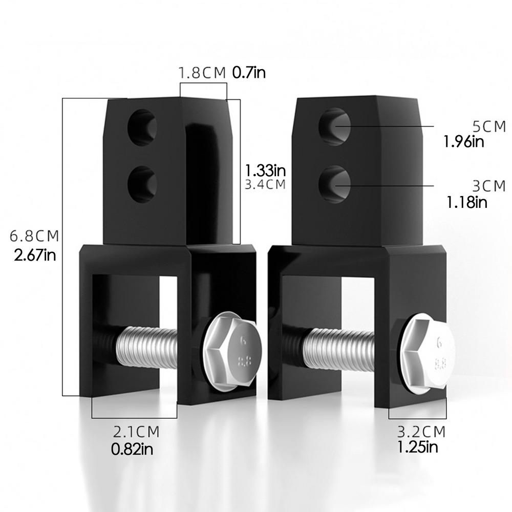 

Кронштейн амортизатора мотоцикла 2 шт. Адаптер для подъема стойки мотоцикла с винтом Передний удлинитель амортизатора Алюминиевый сплав чёрный