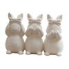 Easter Ornament, One-piece Molded Bunny Figure, 3D Printed Rabbit Design Decorative Figurine for Living Room Bedroom Holiday Decor