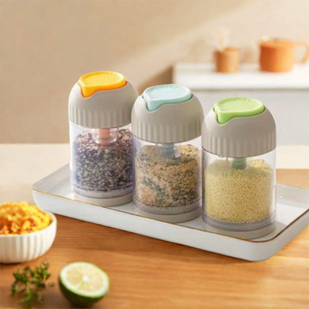 3Pcs Plastic Quantitative Salt Control Bottle Portion Control Salt Jar  Cumin