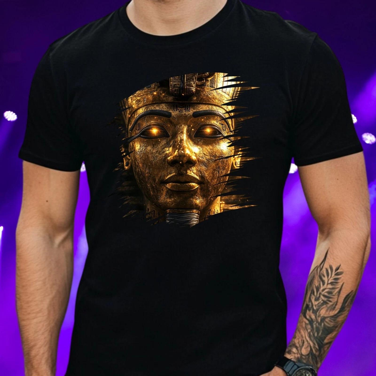 T-Shirt Herren Majestätischer Pharao Motiv Baumwolle Größe S bis 5XL XXXL
