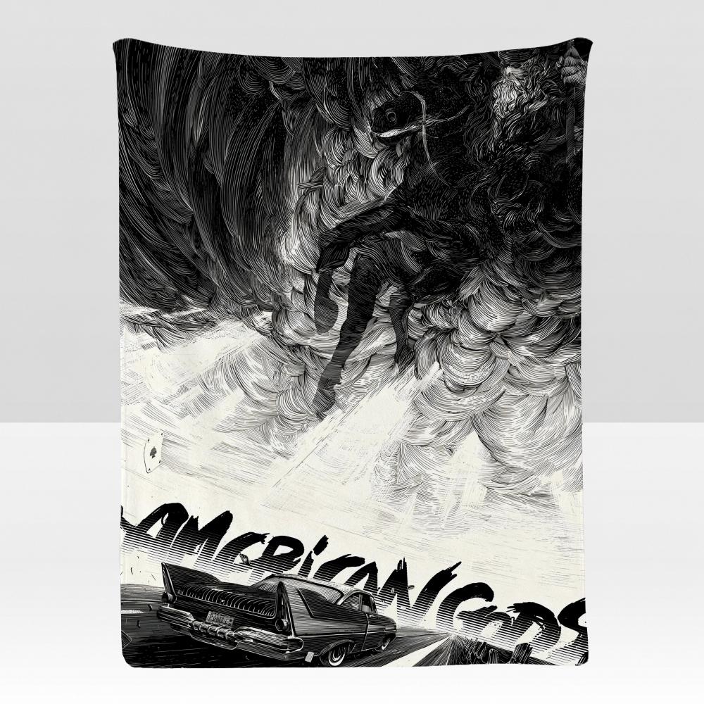 fantasy A-American G-Gods Throw Soft Flannel Blanket for Bed Bedroom Sofa Picnic Throw Skin-friendly Breathable Gift Cover