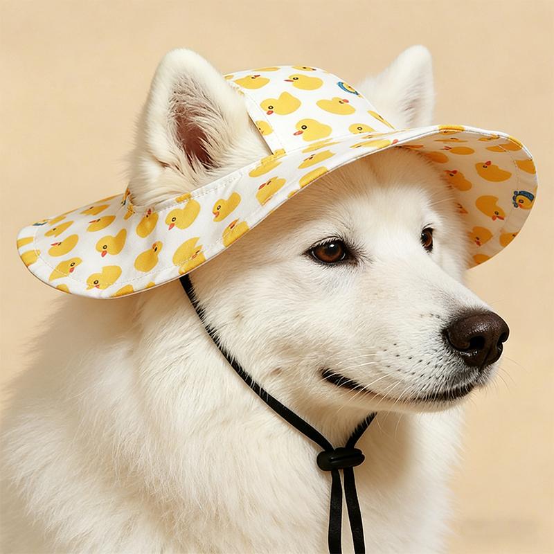 Cappello da Sole Estivo per Gatti con Fori per le Orecchie - Carino Cappellino da Pescatore per Gattini Per Protezione UV Traspirante Cappellino da Sole da Esterno per Gatti