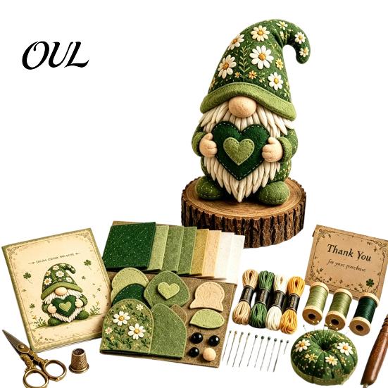 Kit Fai da Te Bambola Animali Marini Patchwork, Set da Cucito Gnomo Fatto a Mano per Decorazione Casa, Artigianato Drago Cartone Animato Tessuto Principiante