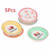 5Pcs 1/12 Dollhouse Mini Plates Dishes Model Dollhouse Simulation Kitchen Decoration Dolls House Accessories Pretend Play Toys