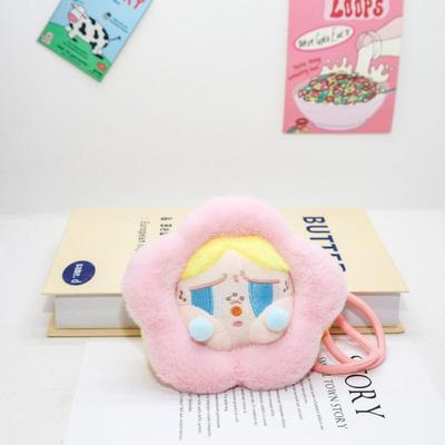 Cute Heart Keychain Flower Girl Plush Doll Pendant Toy
