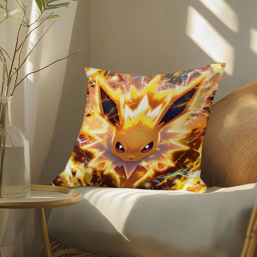 Pokemon Starter Collection Anime Plush Pillow Cover Soft Short Plush Cushion Cover For Sofa Bedroom Home Decor Gift