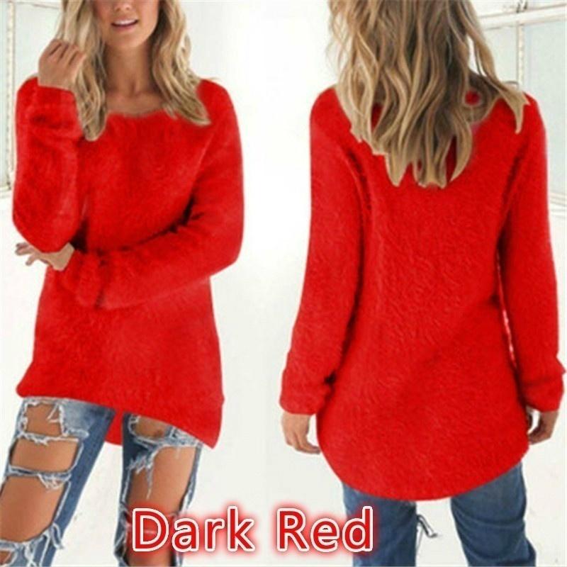 Womens Clothes Autumn and Winter Sweaters Casual Long Sleeve Sweaters Ladies O-neck Shirts Cotton Pullover Loose Sweaters