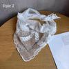 Retro Lace Flower Triangle Hair Scarf Women Girls Bohemia Headscarf White Lace Hair Bands For Women Girls Sweet Lace Kerchief