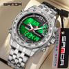 Sanda Men's Multifunctional Steel Band Business Wristwatch with Alarm Clock – Bestseller Casual Electronic Watch