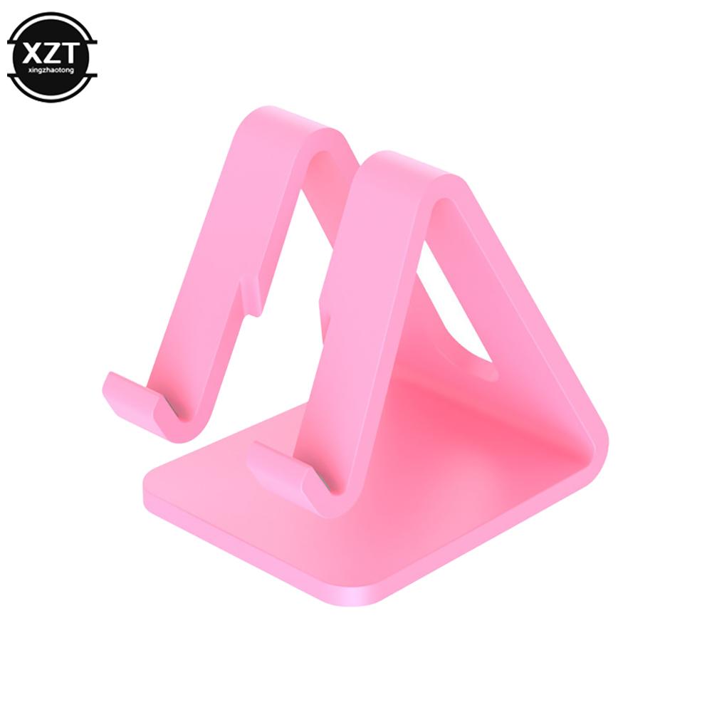 

Настольная подставка-держатель для телефона для iPhone 12 pro max Huawei P30 Xiaomi Mi9 треугольная подставка-держатель для мобильного телефона для сотового телефона планшета розовый