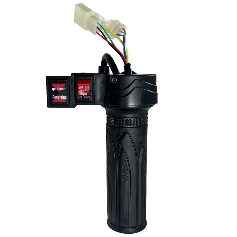 Three-Speed Electric Vehicle Twist Throttle with Forward/Reverse Control & Grip Accessories
