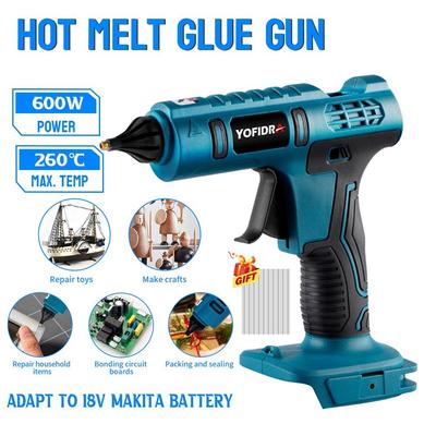 Akülü sıcak tutkal tabancası Makita için uygun 18V BL serisi pil kullanımı 11mm tutkal çubukları sanat ve DIY elektrikli ısı onarım aracı