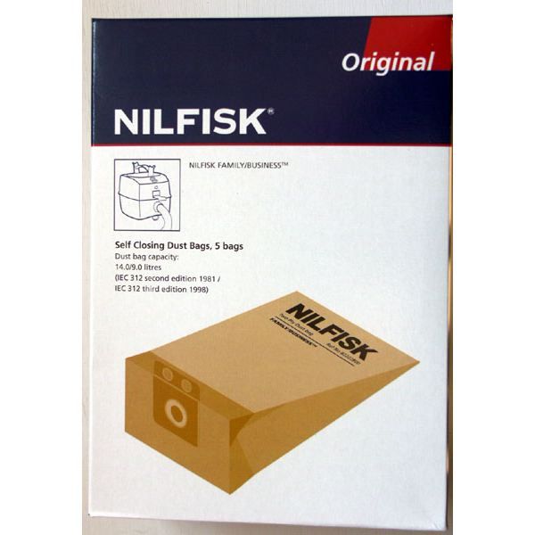 Sacs aspirateur - nilfisk - 822 229 00 - 5 sacs - conçu pour aspirateur - collecte des poussières par sac