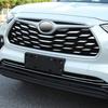 Front Grill Grille Mesh Cover for Toyota Highlander 2020 2021 2022 2023 Chrome Stainless Front Bumper Grille Decal Trim 41pc