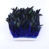 1 Meter Balck Rooster Hair Natural Feathers  Trim Fringe 13-18cm Ribbon for Sewing Clothing Party Decorations Craft Accessories