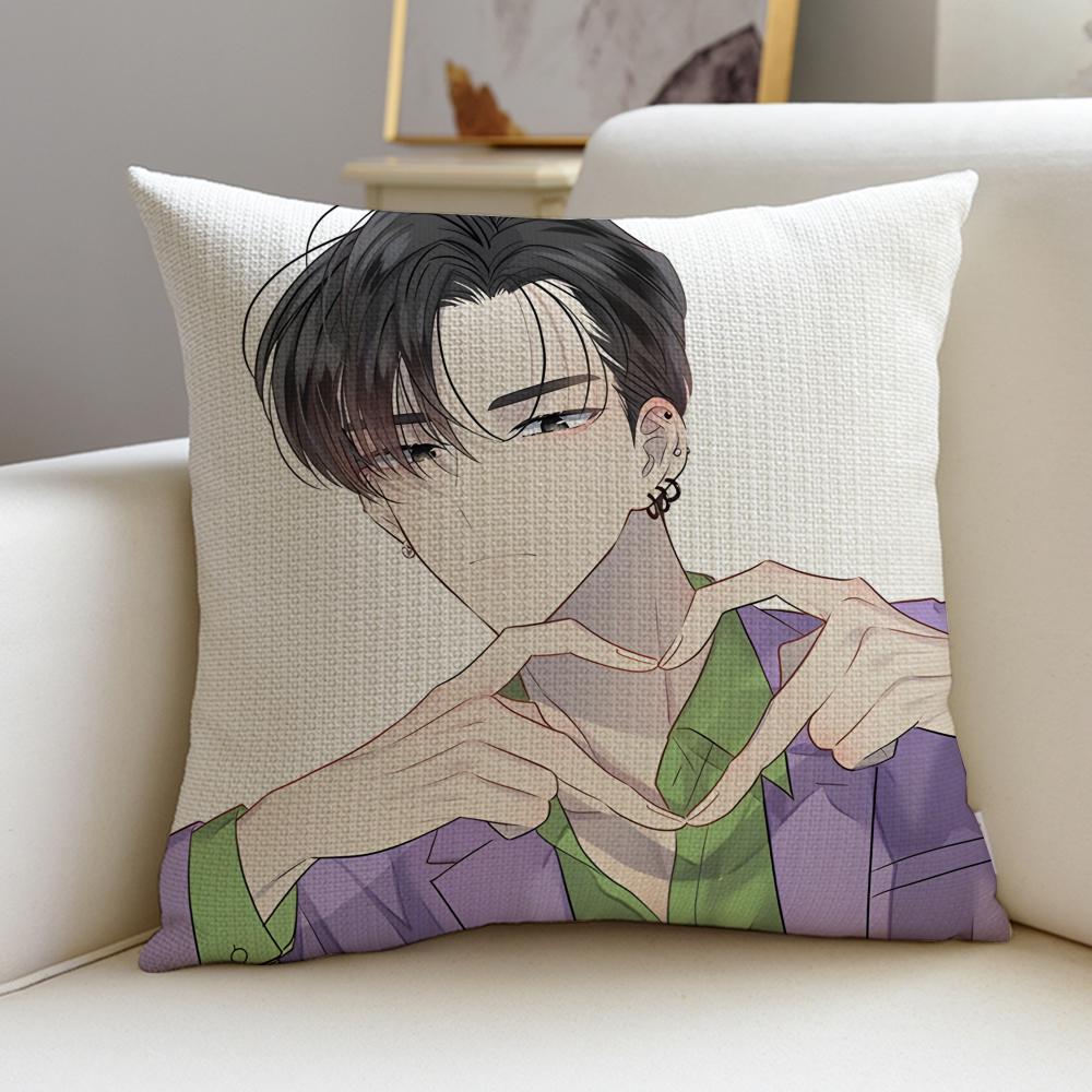 

Romantic TTamons BSideS Cushion Cover Breathable and skinfriendly linen pillowcase square removable and washable cushion 30X30cm