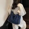 Ins Japanese Harajuku Girl Shoulder Messenger Bag Female Korean Retro Casual Versatile Handbag Denim Bag